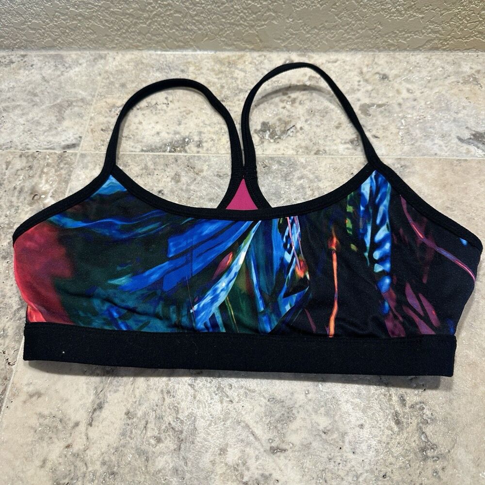 Fabletics Reversible Sports Bra Colorful To Dark Pink Extra Small Racerback Stra